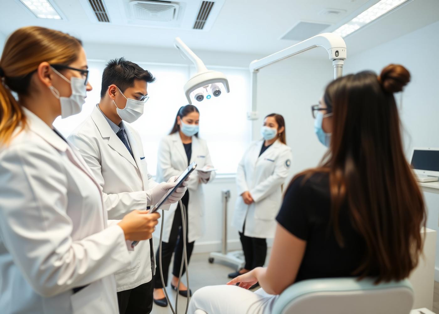 Clinicians training on Clinical Precision equipment